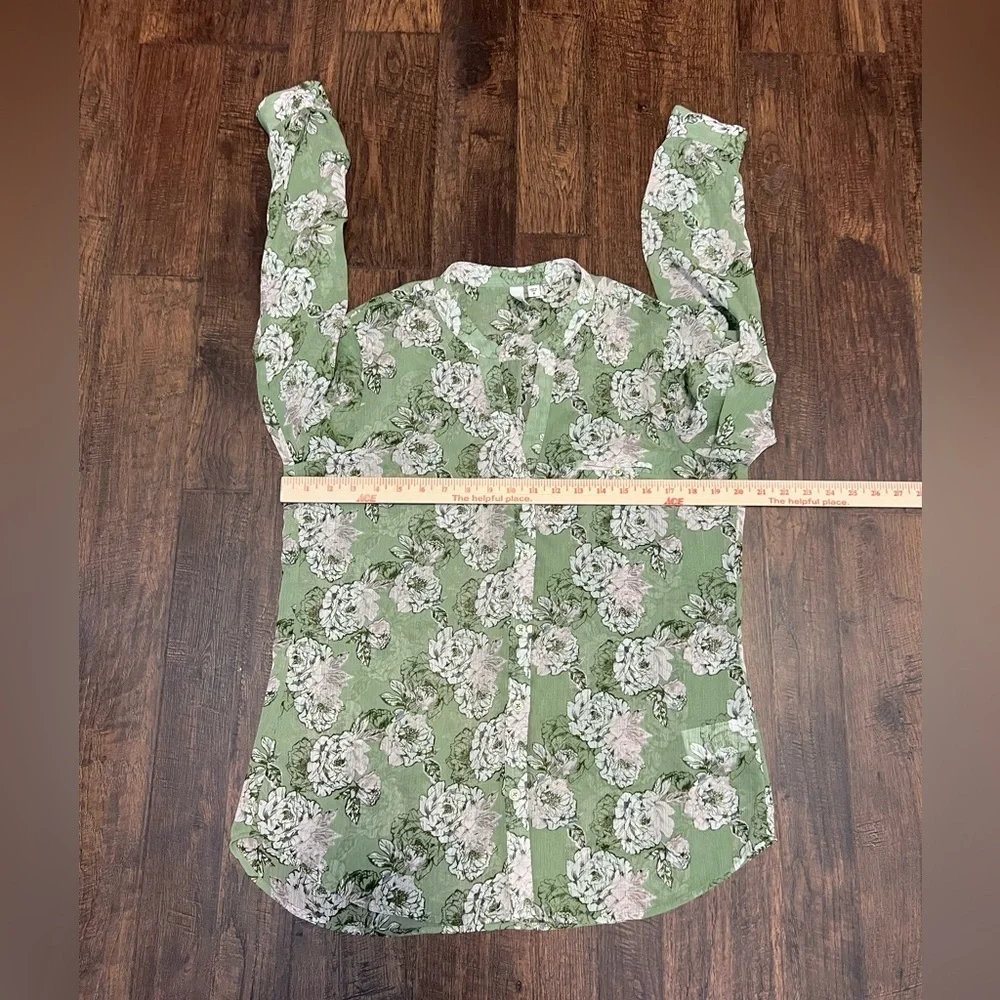 Kut from the Kloth Jasmine Sheer Floral Blouse Size Women’s Medium - Picture 8 of 9